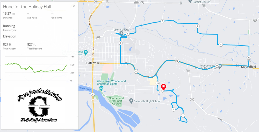 Hope for the Holiday Half Marathon and 5k in Memory of Garrett Yeager photo 3